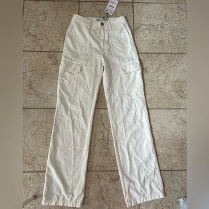 Zara white cargo pants size US 2